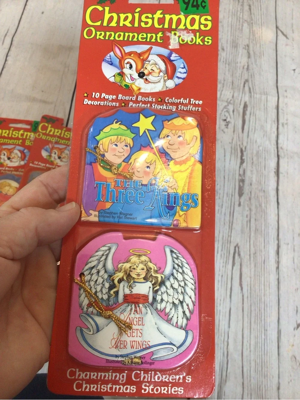 Vintage 1993 Christmas Ornament Books Lot 12 Mini Board Books Sealed Holiday